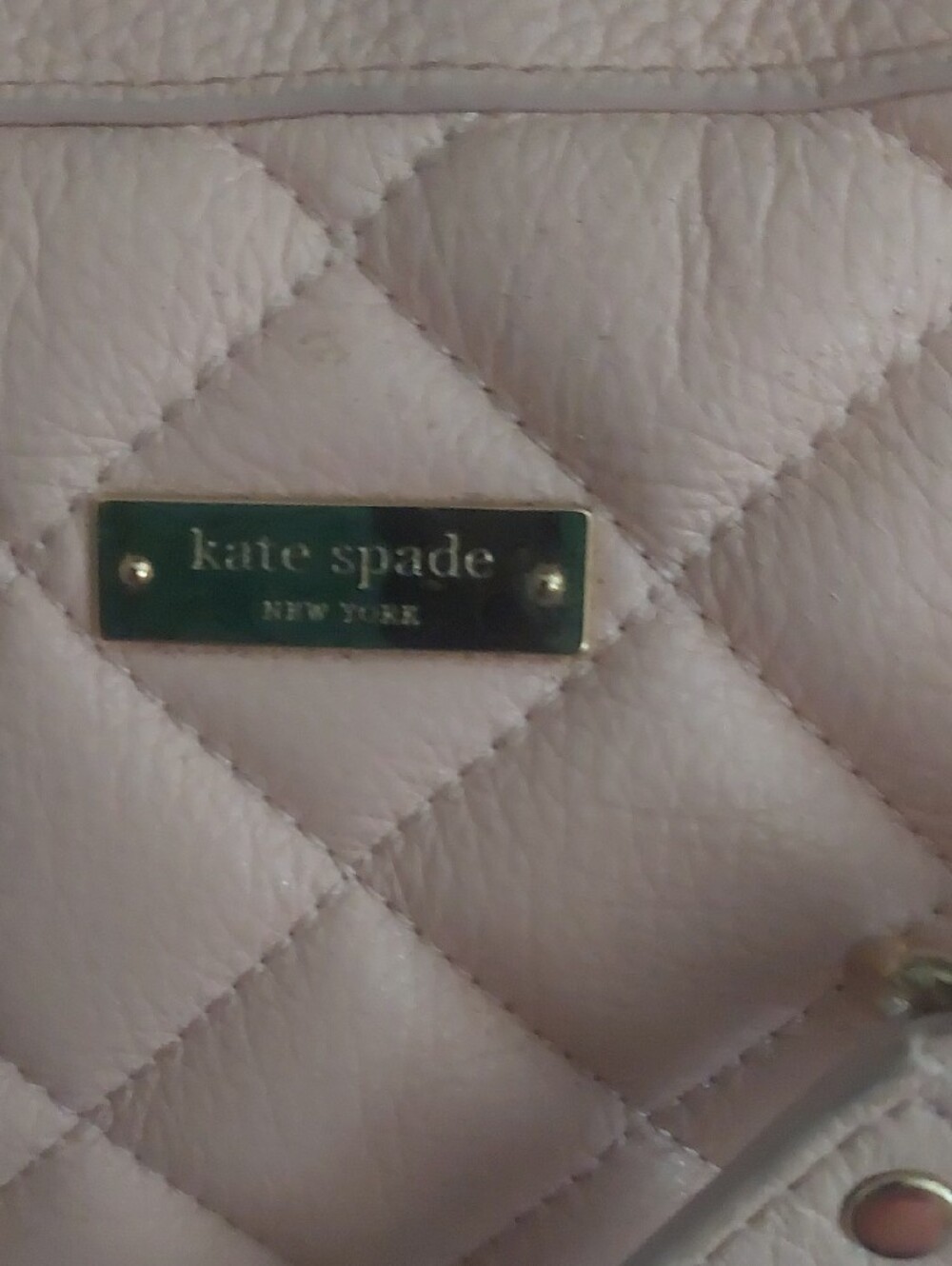 kate spade Quilted Light Pink Crossbody Bag with Gold Hardware - Picture 2 of 7